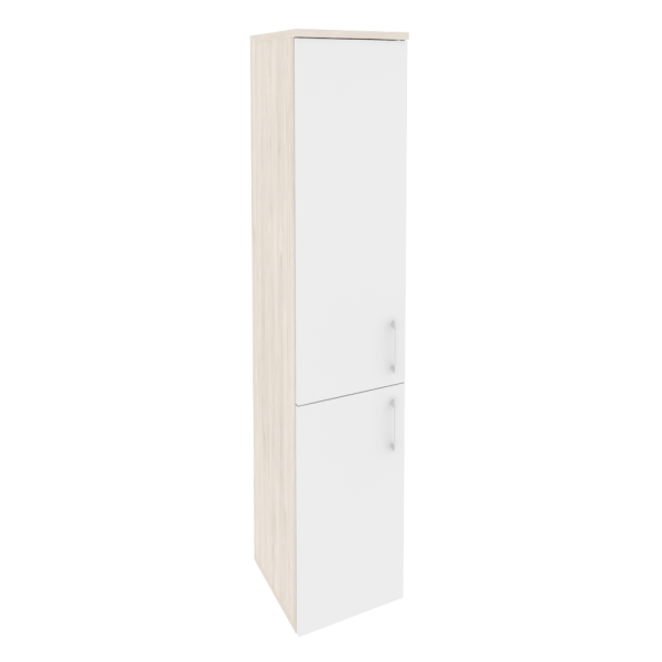 Шкаф высокий узкий левый (1 низкий фасад ЛДСП + 1 средний фасад ЛДСП) O.SU-1.3(L)