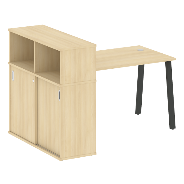 Стол письменный на А-образном м/к с опорным шкафом-купе БА.РС-СШК-3.2