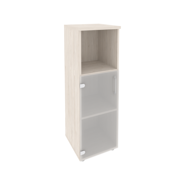 Шкаф средний узкий левый (1 низкий фасад стекло) O.SU-2.2(L)