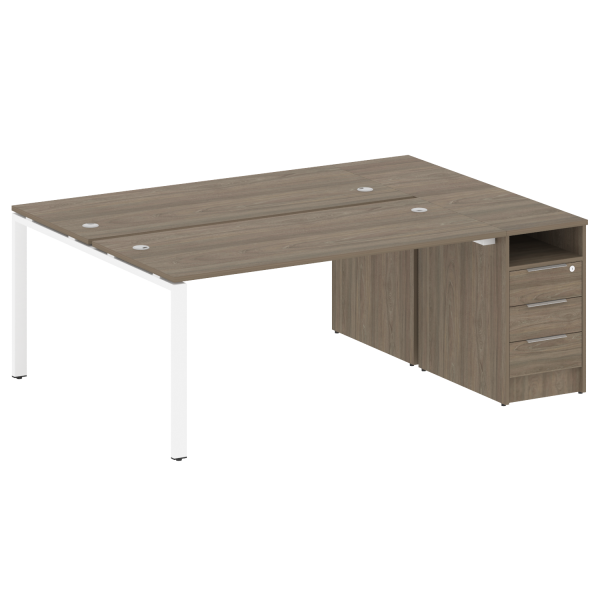 Рабочая станция на П-образном м/к с опорной тумбой БП.РС-СТП-2.4