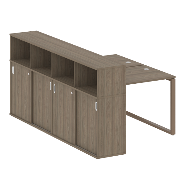 Рабочая станция на О-образном м/к с опорным шкафом-купе БО.РС-СШК-4.1