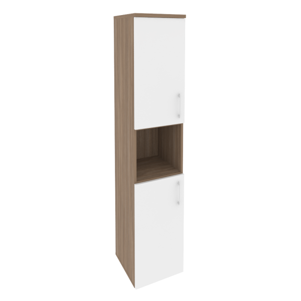 Шкаф высокий узкий левый (2 низких фасада ЛДСП) O.SU-1.5(L)