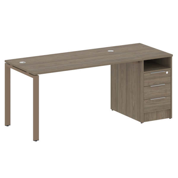 Рабочая станция на П-образном м/к с опорной тумбой БП.РС-СТП -1.3