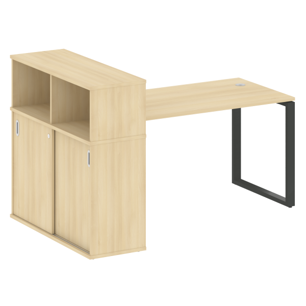 Стол письменный на О-образном м/к с опорным шкафом-купе БО.РС-СШК-3.3