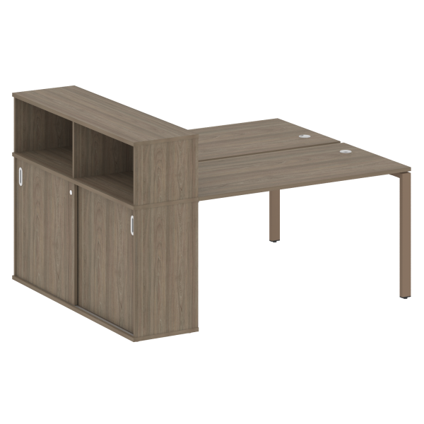 Рабочая станция на П-образном м/к с опорным шкафом-купе БП.РС-СШК-2.3