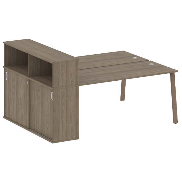 Рабочая станция на А-образном м/к с опорным шкафом-купе БА.РС-СШК-2.4