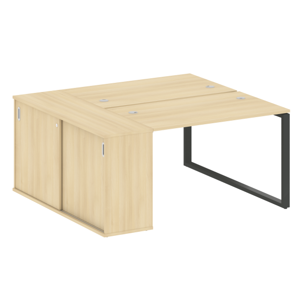 Рабочая станция на О-образном м/к с опорным шкафом-купе БО.РС-СШК-1.2