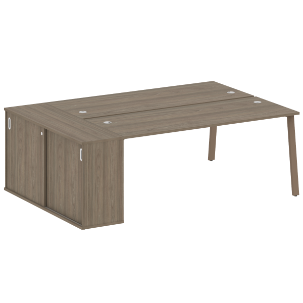 Рабочая станция на А-образном м/к с опорным шкафом-купе БА.РС-СШК-1.5