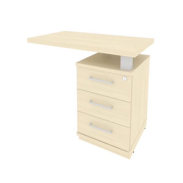 Тумба приставная с топом для прямоугольного стола правая (определяется в зависимости от стороны стол KTP-1 (R)