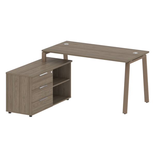 Рабочая станция на А-образном м/к с опорной тумбой левая БА.РС-СТС-2.3 Л