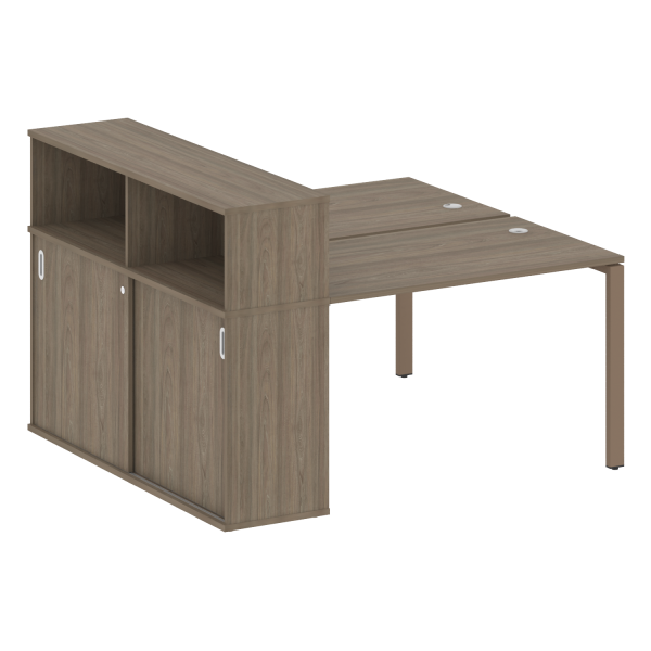 Рабочая станция на П-образном м/к с опорным шкафом-купе БП.РС-СШК-2.2
