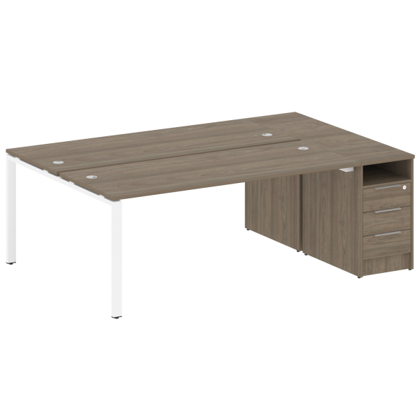 Рабочая станция на П-образном м/к с опорной тумбой БП.РС-СТП-2.5