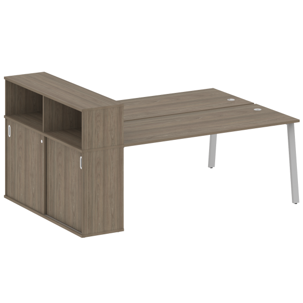 Рабочая станция на А-образном м/к с опорным шкафом-купе БА.РС-СШК-2.5