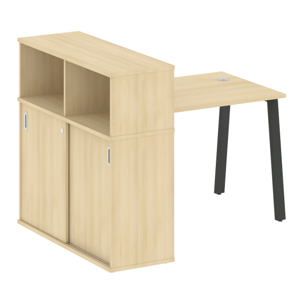 Стол письменный на А-образном м/к с опорным шкафом-купе БА.РС-СШК-3.1