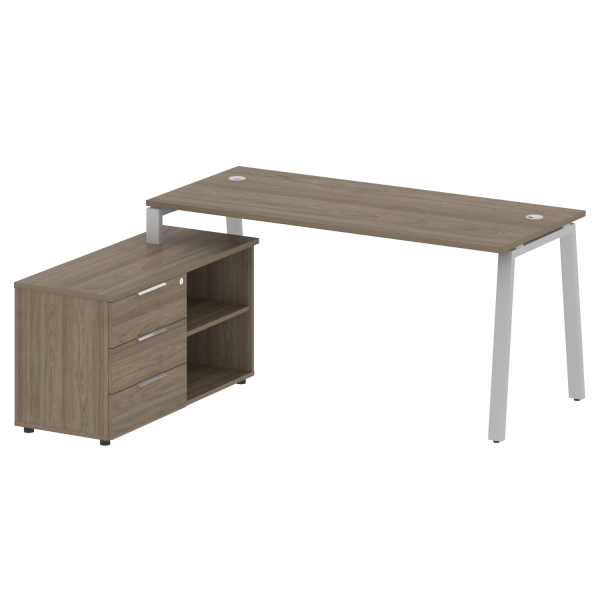 Рабочая станция на А-образном м/к с опорной тумбой левая БА.РС-СТС-2.4 Л