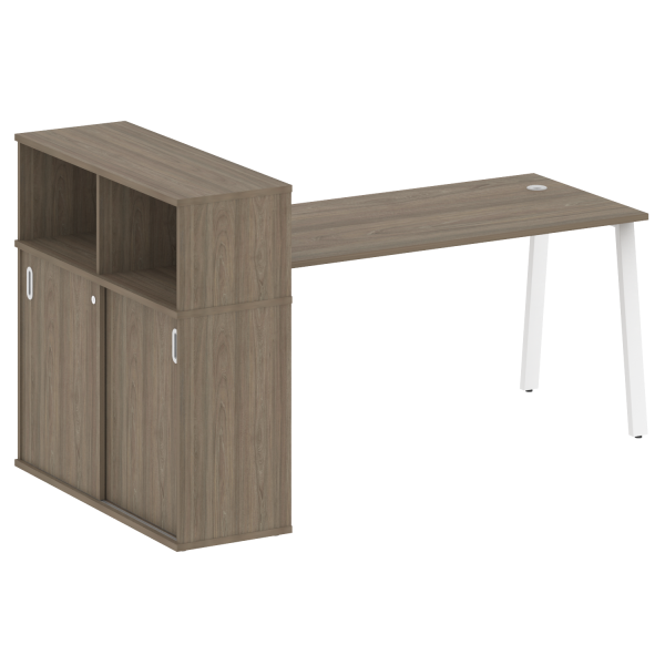 Стол письменный на А-образном м/к с опорным шкафом-купе БА.РС-СШК-3.4