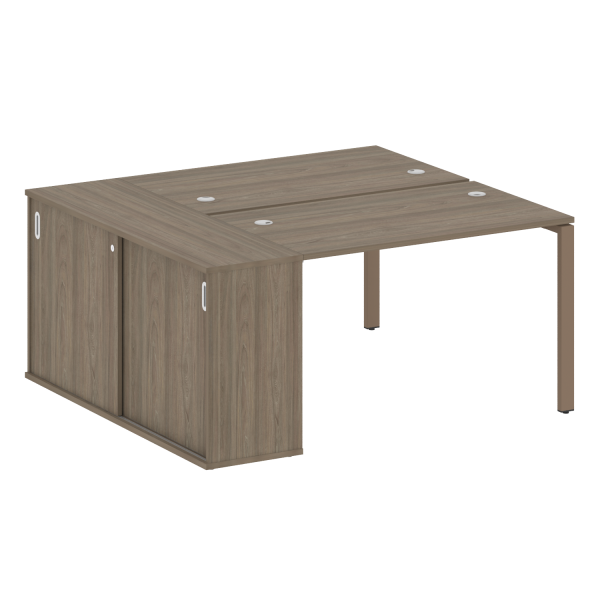 Рабочая станция на П-образном м/к с опорным шкафом-купе БП.РС-СШК-1.2