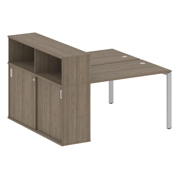 Рабочая станция на П-образном м/к с опорным шкафом-купе БП.РС-СШК-2.2