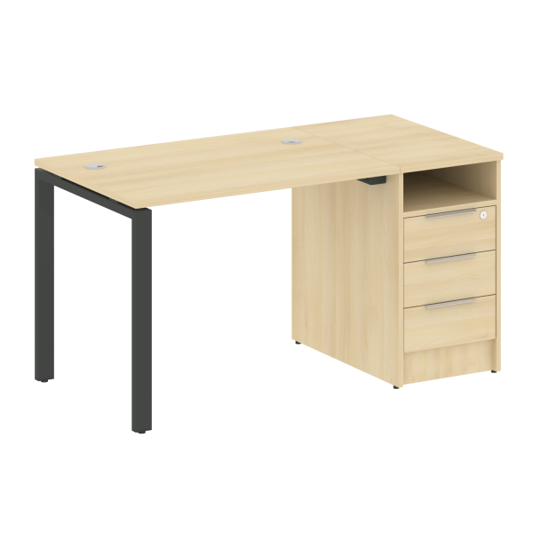 Рабочая станция на П-образном м/к с опорной тумбой БП.РС-СТП -1.1