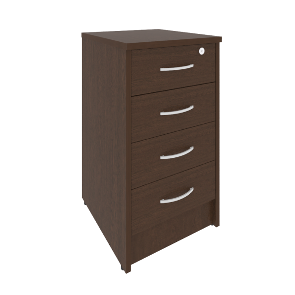 Тумба приставная (4 ящика фолдинг, с замком) А.ТП-4F