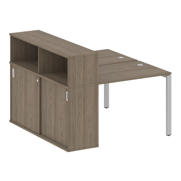 Рабочая станция на П-образном м/к с опорным шкафом-купе БП.РС-СШК-2.1