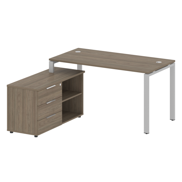 Рабочая станция на П-образном м/к с опорной тумбой левая БП.РС-СТС-2.3 Л