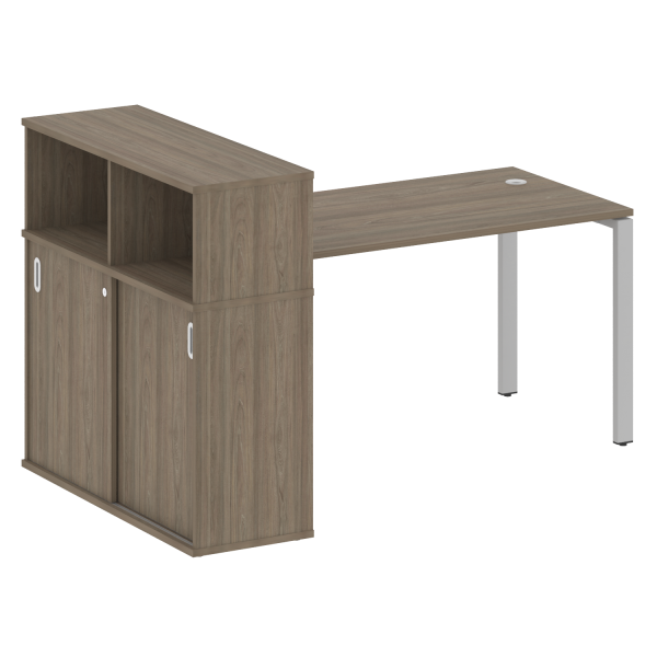 Стол письменный на П-образном м/к с опорным шкафом-купе БП.РС-СШК-3.3