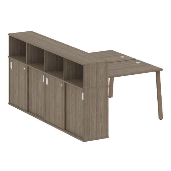 Рабочая станция на А-образном м/к с опорным шкафом-купе БА.РС-СШК-4.2