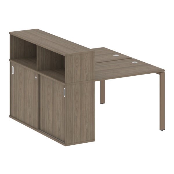 Рабочая станция на П-образном м/к с опорным шкафом-купе БП.РС-СШК-2.1