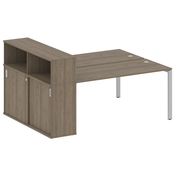 Рабочая станция на П-образном м/к с опорным шкафом-купе БП.РС-СШК-2.4