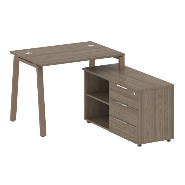 Рабочая станция на А-образном м/к с опорной тумбой правая БА.РС-СТС-2.1 Пр