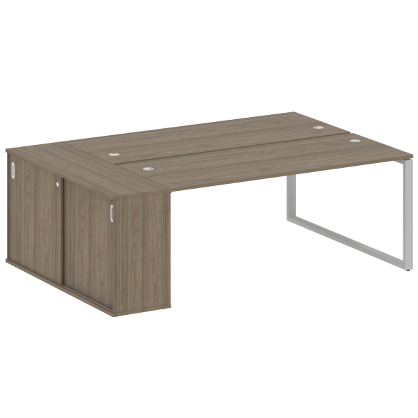 Рабочая станция на О-образном м/к с опорным шкафом-купе БО.РС-СШК-1.5