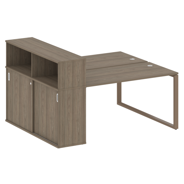 Рабочая станция на О-образном м/к с опорным шкафом-купе БО.РС-СШК-2.3