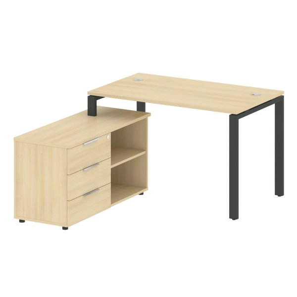 Рабочая станция на П-образном м/к с опорной тумбой левая БП.РС-СТС-2.2 Л