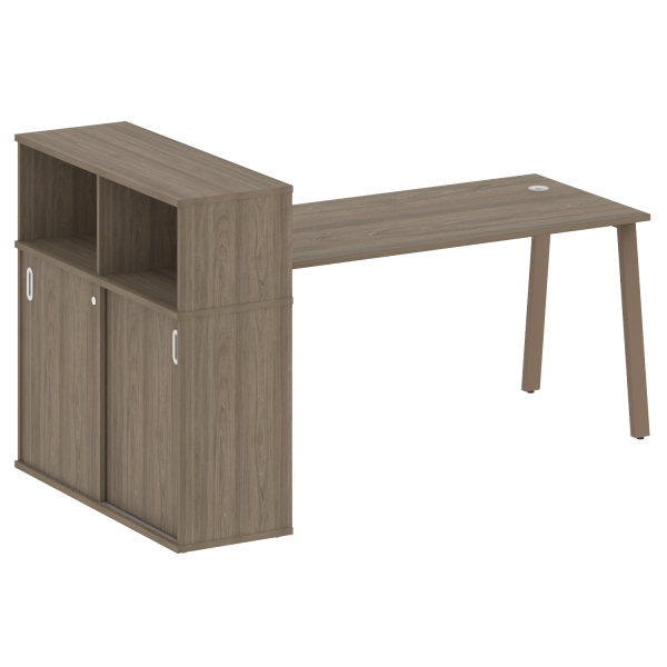 Стол письменный на А-образном м/к с опорным шкафом-купе БА.РС-СШК-3.4