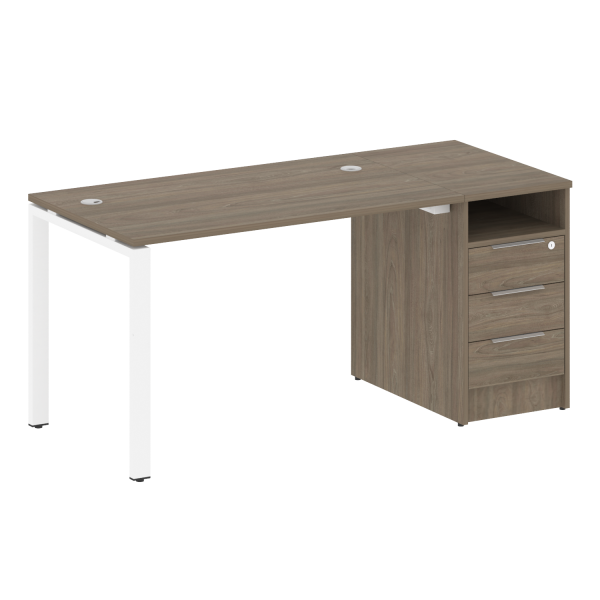 Рабочая станция на П-образном м/к с опорной тумбой БП.РС-СТП -1.2