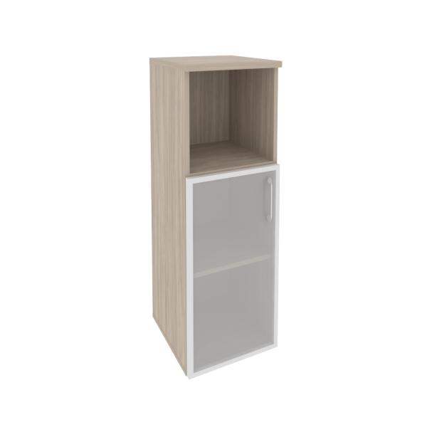 Шкаф средний узкий левый (1 низкий фасад стекло в раме) O.SU-2.2R(L)