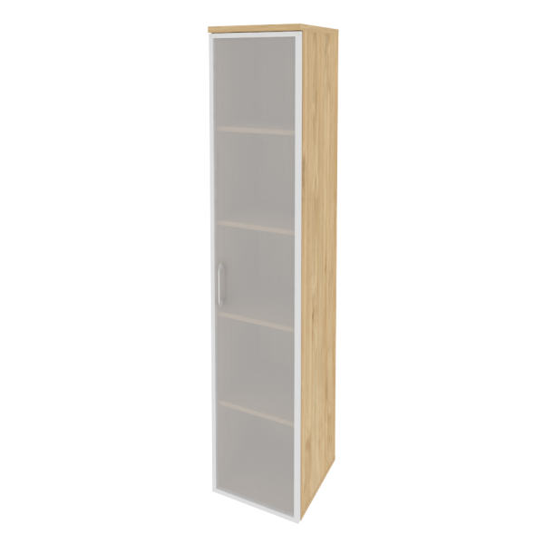 Шкаф высокий узкий правый (1 высокий фасад стекло в раме) O.SU-1.10R(R)