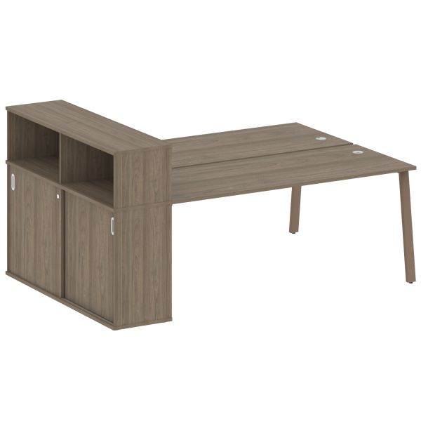 Рабочая станция на А-образном м/к с опорным шкафом-купе БА.РС-СШК-2.5