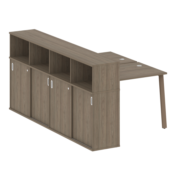 Рабочая станция на А-образном м/к с опорным шкафом-купе БА.РС-СШК-4.1