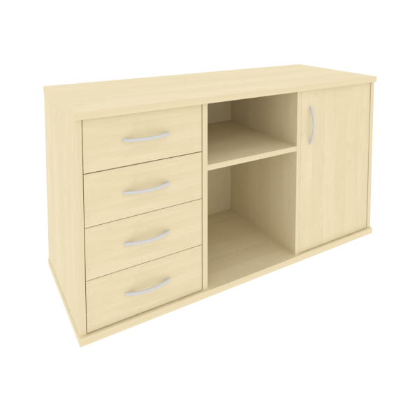 Тумба под оргтехнику сервисная (4 ящика фолдинг) А.МТ-2F