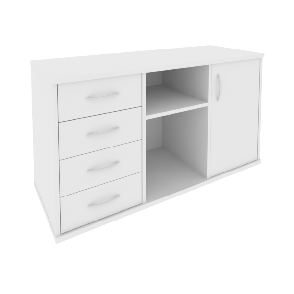 Тумба под оргтехнику сервисная (4 ящика фолдинг) А.МТ-2F