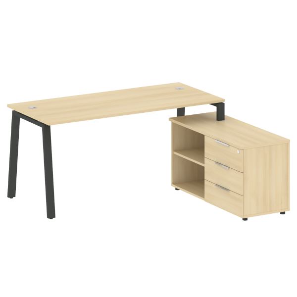 Рабочая станция на А-образном м/к с опорной тумбой правая БА.РС-СТС-2.4 Пр