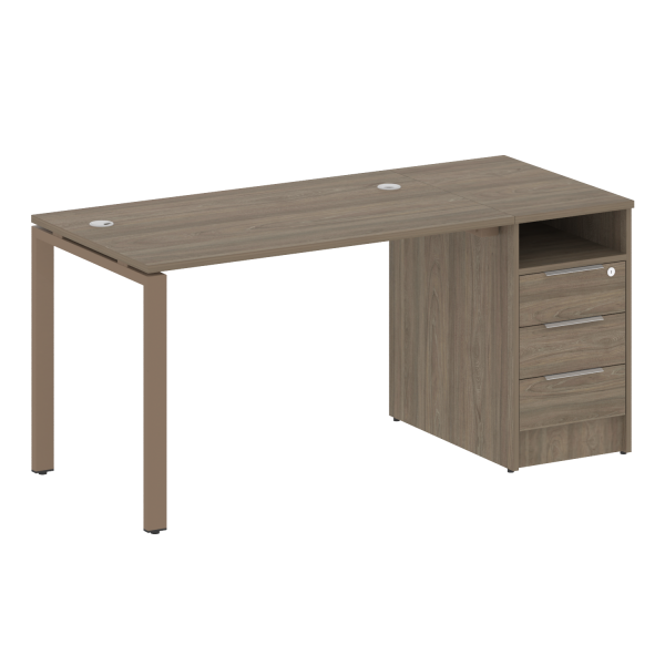 Рабочая станция на П-образном м/к с опорной тумбой БП.РС-СТП -1.2