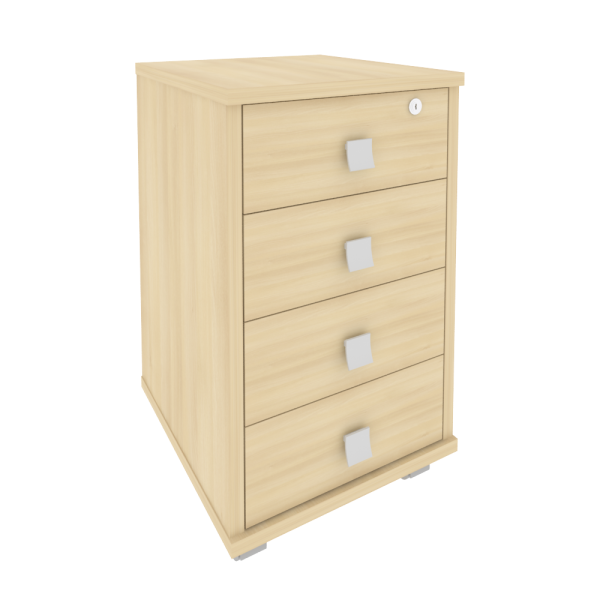 Тумба подкатная (4 ящика, с замком) Л.ТМ-4