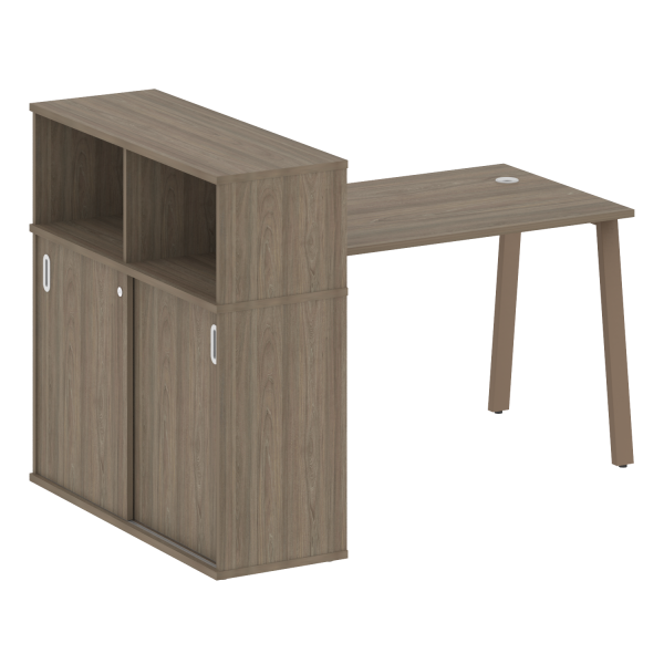 Стол письменный на А-образном м/к с опорным шкафом-купе БА.РС-СШК-3.2
