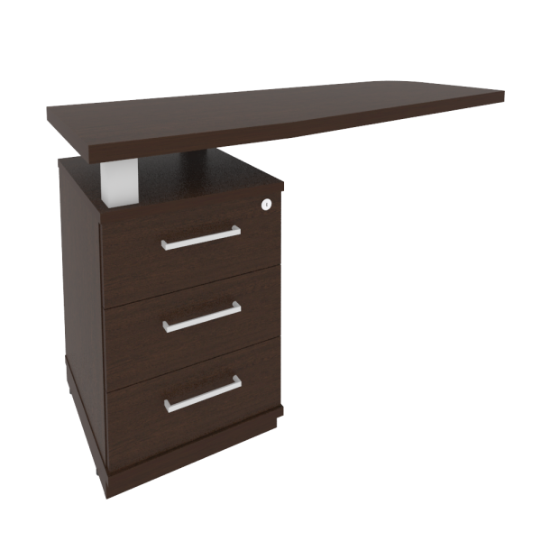 Тумба приставная с топом для прямоугольного стола левая (определяется в зависимости от стороны стола KTP-2 (L)