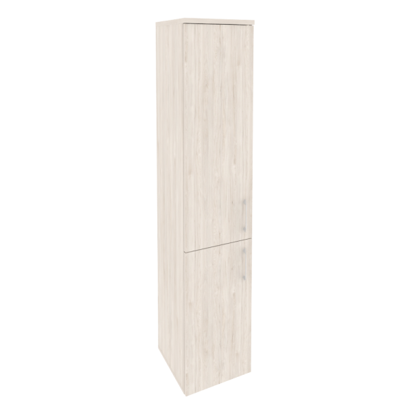 Шкаф высокий узкий левый (1 низкий фасад ЛДСП + 1 средний фасад ЛДСП) O.SU-1.3(L)