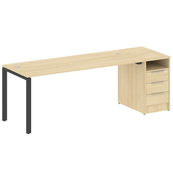 Рабочая станция на П-образном м/к с опорной тумбой БП.РС-СТП -1.5