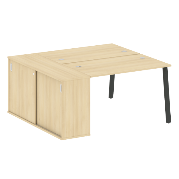 Рабочая станция на А-образном м/к с опорным шкафом-купе БА.РС-СШК-1.2